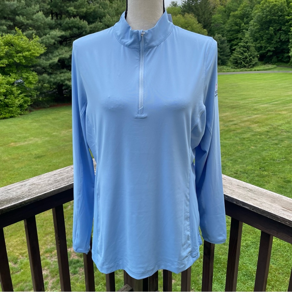 Peter Millar top tee sun protection athleisure active wear  golf quarter zip